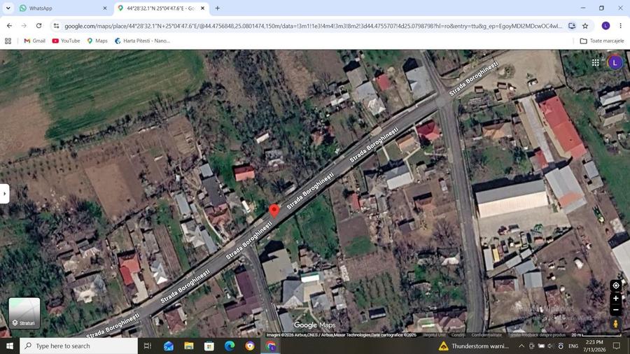Teren pentru casa Izvoru, gaze, apă, canal, curent, central