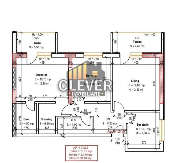 3 Camere cu 2 Balcoane si Dressing | metrou Nicolae Teclu