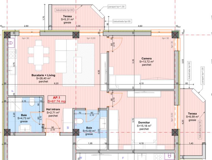 COMISION 0% | Apartament cu 3 camere - 2 bai intr-un bloc nou