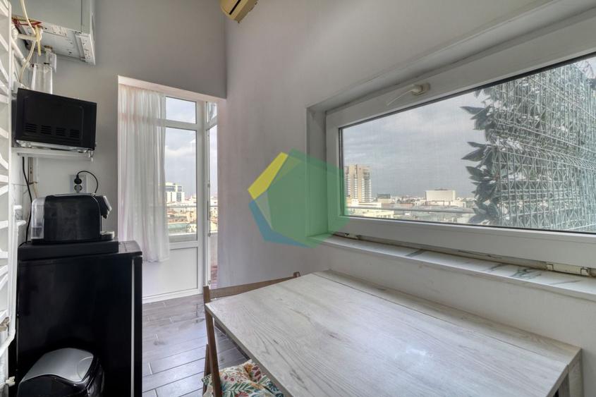 Studio 2 niveluri, terasă 11 mp, vedere spectaculoasă-Calea Victoriei