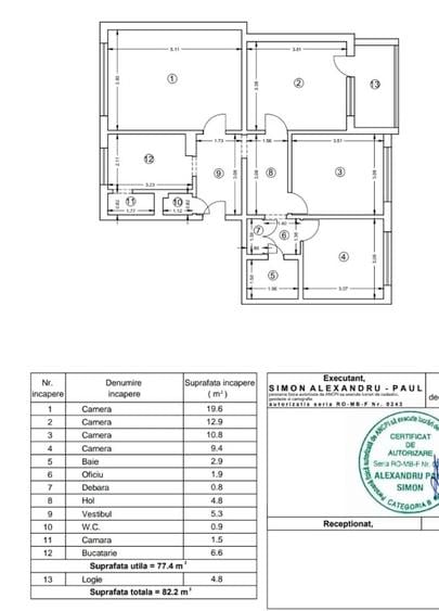 Pacii Metrou-strada Apele Vii-apartament 4 camere