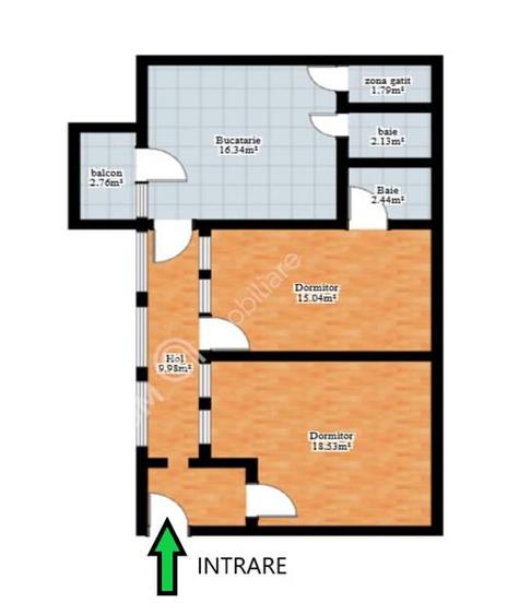 Apartament 2 camere balcon garaj curte libera zona ultracentrala Sibiu