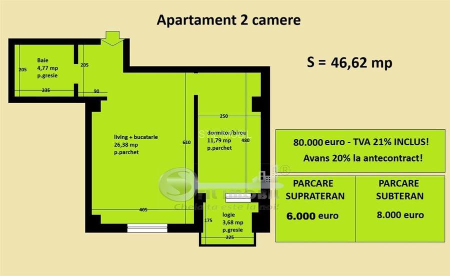 Apartament 2 camere Cug Valea Adanca, bloc nou, cartier rezidential - 2