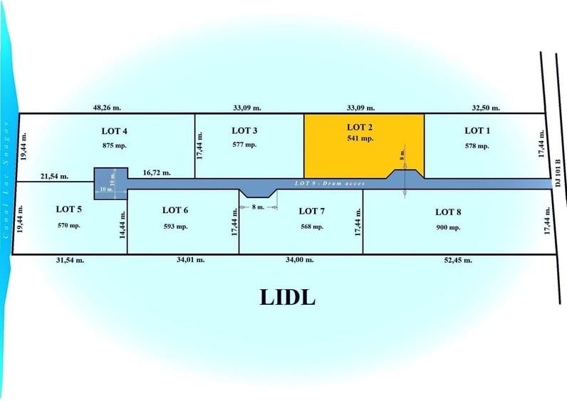 SNAGOV, lipit de Lidl, vav de Padure 2004 mp. teren cu desch. la Lacul Snagov