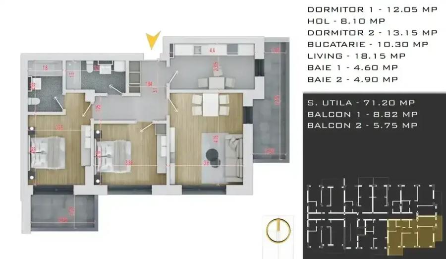 Apartament 3 Camere Decomandat Theodor Pallady Metrou Teclu
