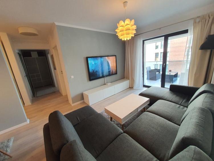 65mp Bloc nou, Terasa mare, stil Scandinav, Complet utilat/mobilat