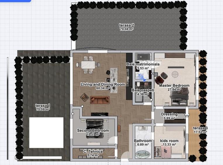 Penthouse by the Lake 300 mp | 3 dormitoare | 3 bai | 3 terase - 2