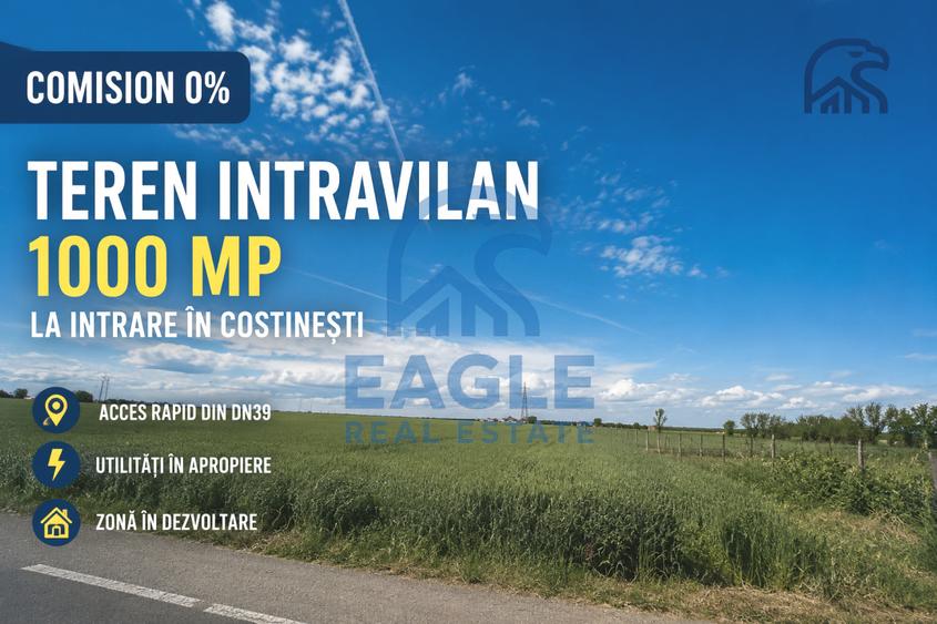 Comision 0% - Teren intravilan 1000 MP la intrarea in Costinesti