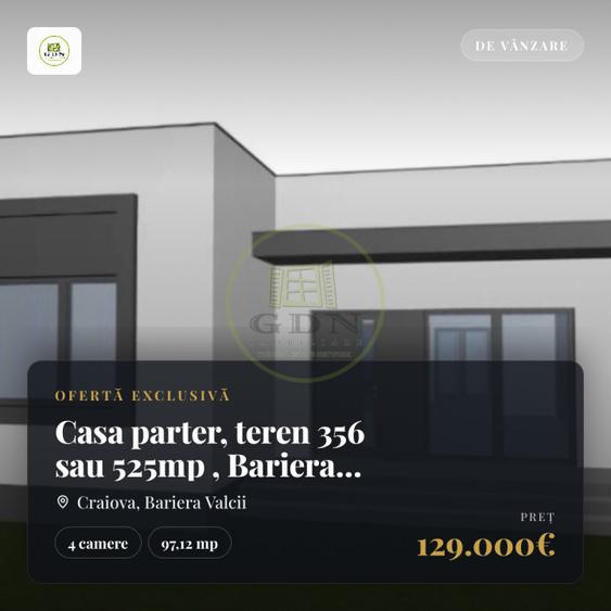 Casa parter, teren 356 sau 525mp , Bariera Valcii, zona Simnicul de Jos