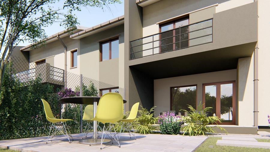 1/2 Duplex P+1, 4 camere, 101mp utili 288mp teren Cartierul Primaverii