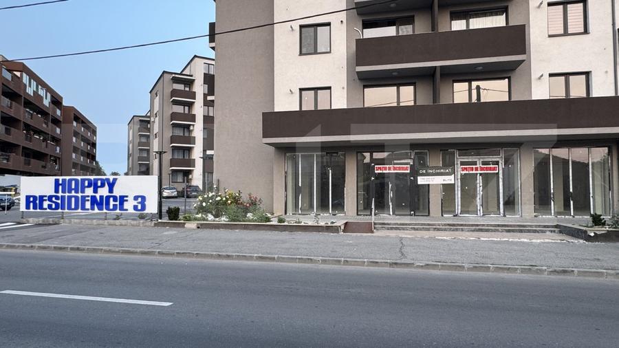 Spațiu comercial parter bloc nou, 109 mp open space, vitrină, terasă, Brestei