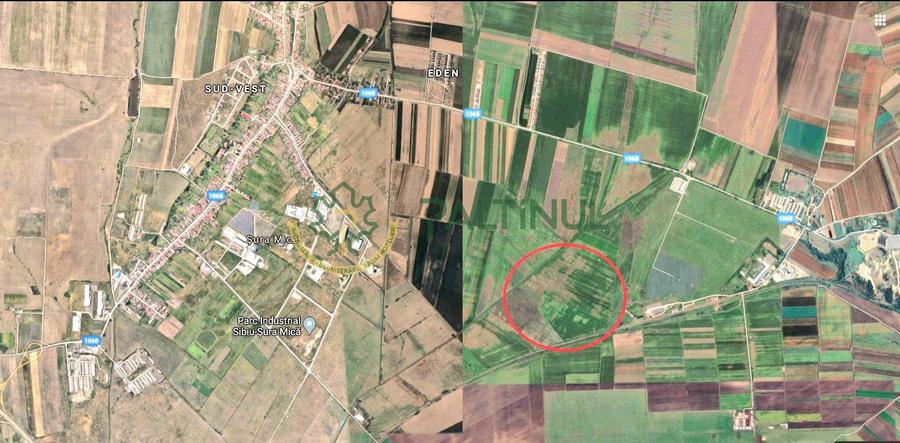 Teren extravilan arabil cu potențial – Sura Mică, Sibiu , aproape de Polycontact