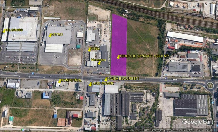 Teren 10000MP cu Deschidere Si Acces Din Calea Bucuresti, langa Mercedes