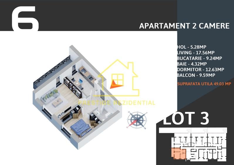 Apart.FINALIZAT bloc nou-2 Camere-60mp-bloc Premium-BONUS loc parcare Demisol