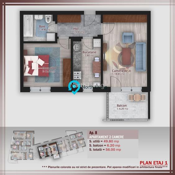 Apartament 2 camere | Proiect boutique | Stefan cel Mare - 2