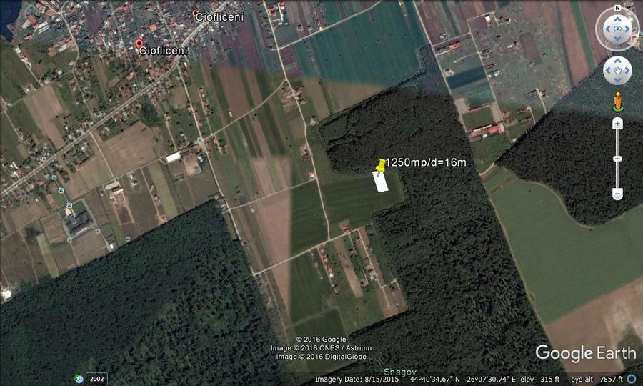 Teren intravilan inconjurat de padure, Ciofliceni, Snagov, comision 0
