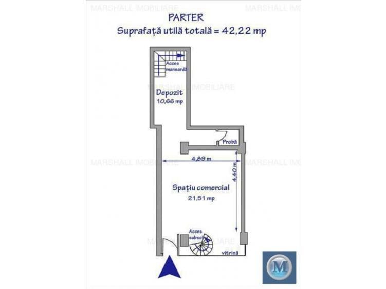 Spatiu comercial de vanzare, zona Ultracentral, 125.45 mp #14157