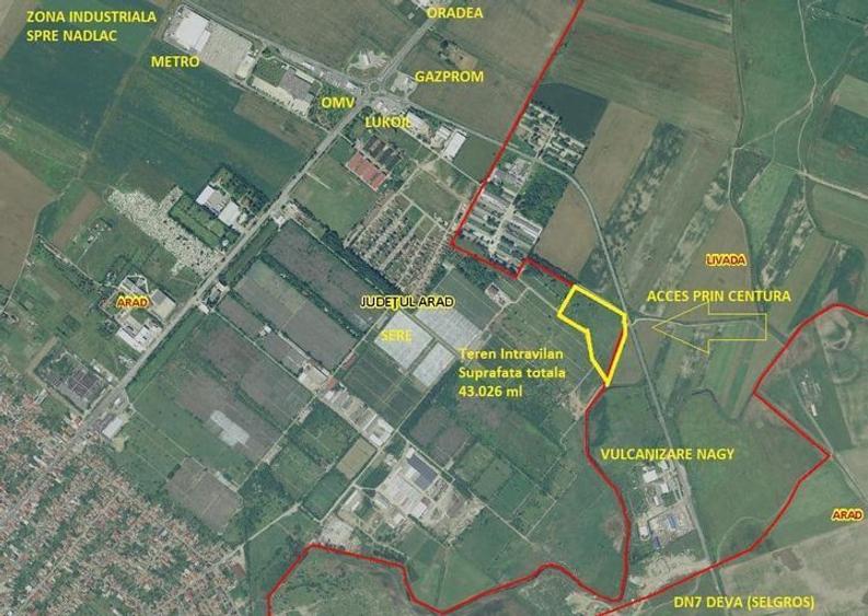 De Vanzare Teren Intravilan Gradiste Centura DN7 Arad