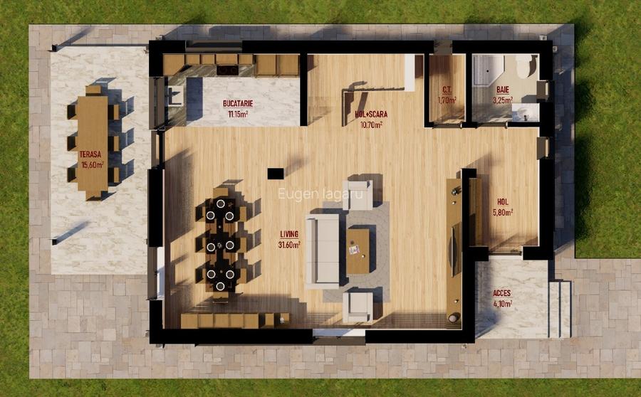 Vila lux, str Pădurii-Lebada, 5 camere, 3 bai, curent 380 kw, COMISION  0padurii - 5