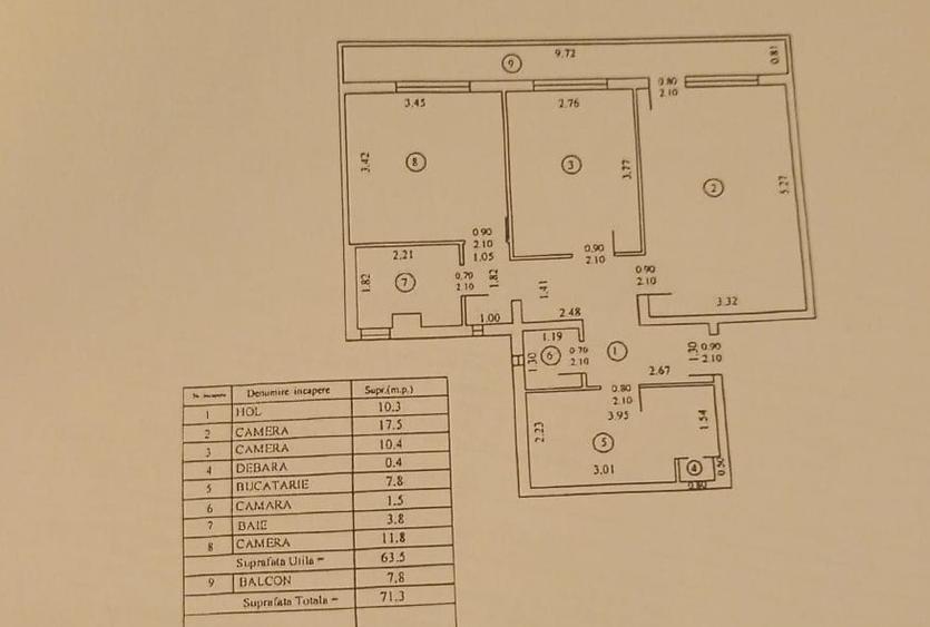 Apartament 3 camere  decomandat – Drumul Taberei
