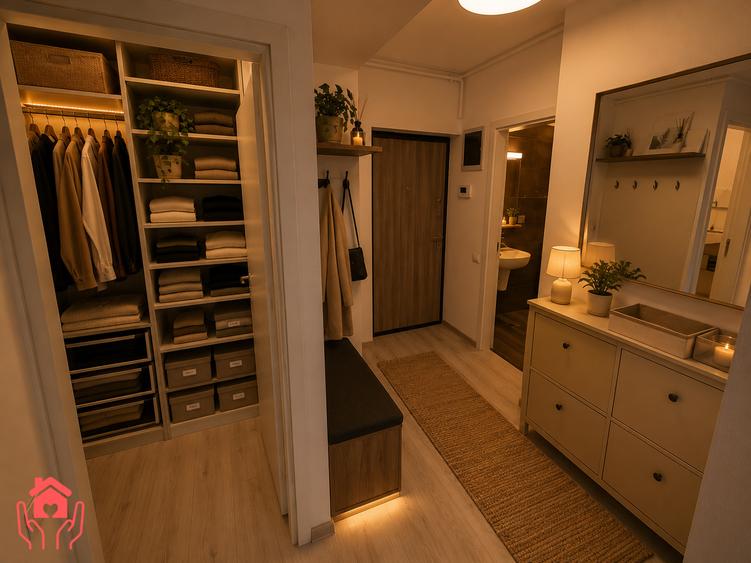 SISESTI-2 camere mobilate, 2 bai, terasa cu vedere lac, bloc boutique, parcare!