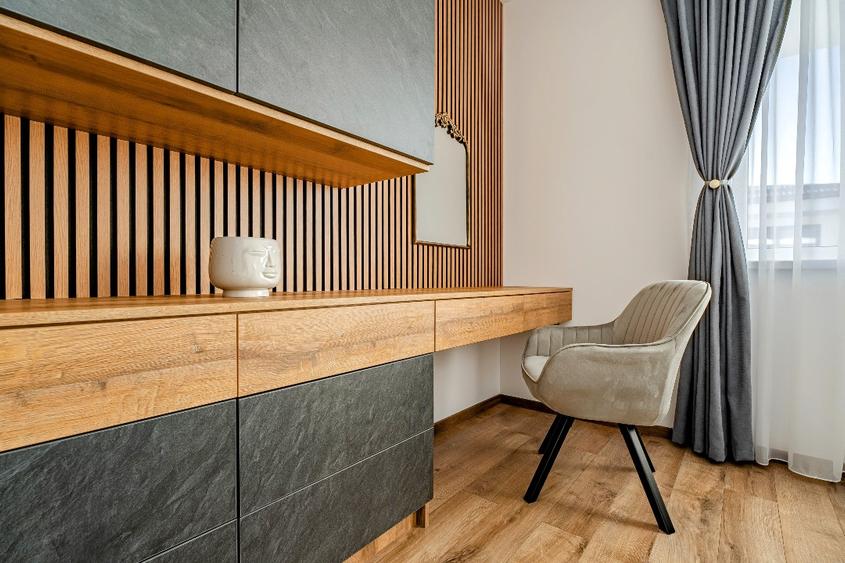 Apartament 2 camere Selimbar, complet mobilat, parcare + incarcare EV