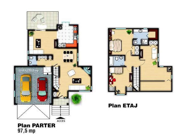 Vilă personalizată cu 4/5 camere, 1/2 garaje, teren de 800 mp