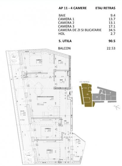 Penthouse | LUX  | Terasa 23 mp | zona P-ta Mihai Viteazu