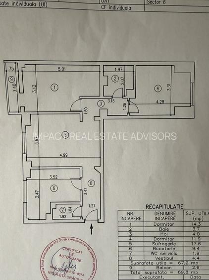 APARTAMENT 3 CAMERE | RENOVAT INTEGRAL | ETAJ 9 - 1