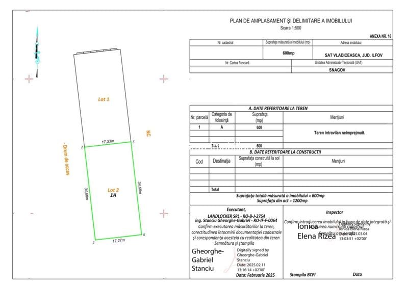 Teren cu potențial – Snagov- Vlădiceasca