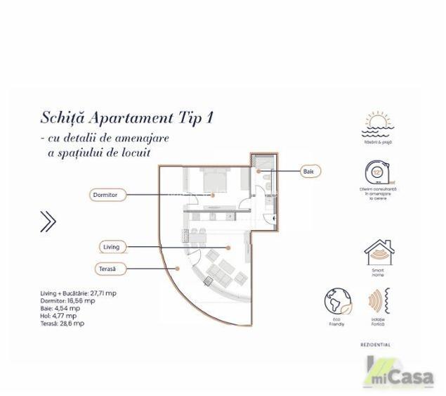 Apartament 2 Camere - Complex Rezidențial WHITE SEA - Mamaia - 1