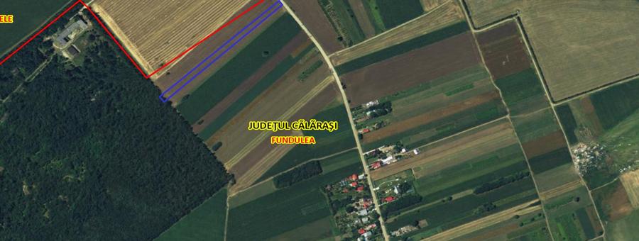 Teren extravilan 5.050 mp Fundulea (Gostilele) – Deschidere la DJ 402