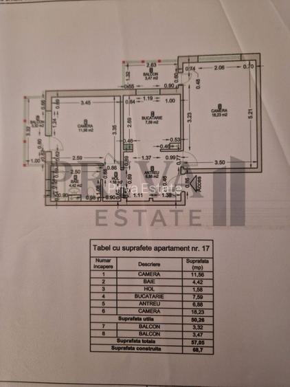 Apartament decomandat 2 camere, 57 m, etaj 4, Soarelui - 8