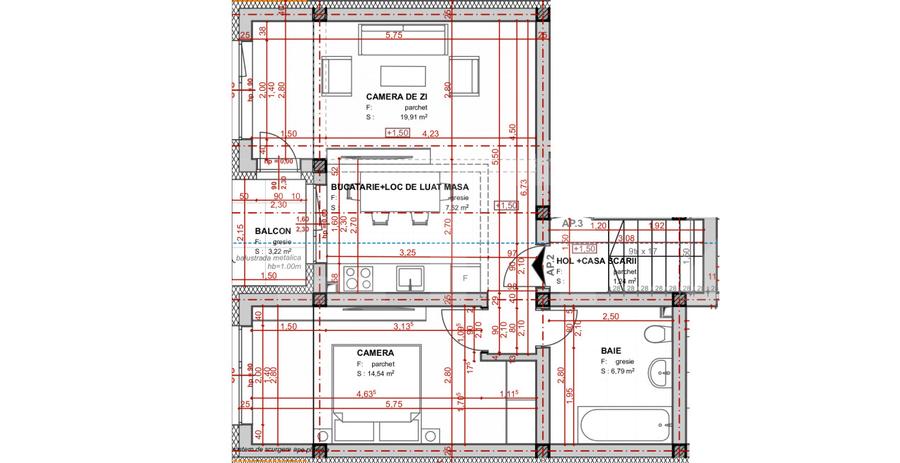 Apartament 2 camere, 49mp, priveliste spectaculoasa, Apahida