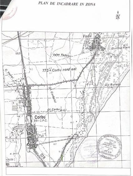 Teren Corbu- 2 hectare- iesire la mare