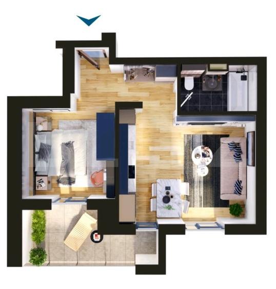 COMISION 0 | Apartament 2 camere, 47 mp, Calea Torontalului