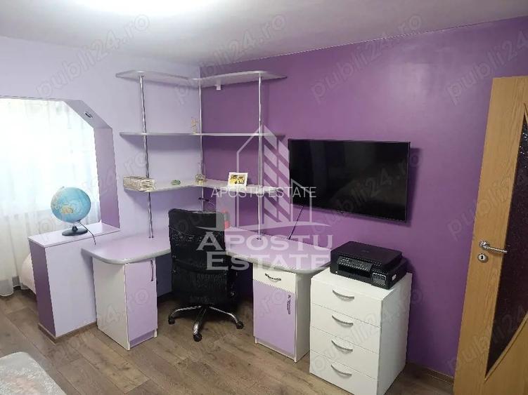 Apartament decomandat,4 camere,2bai,etaj 1 Lipovei,mobilat si utilat