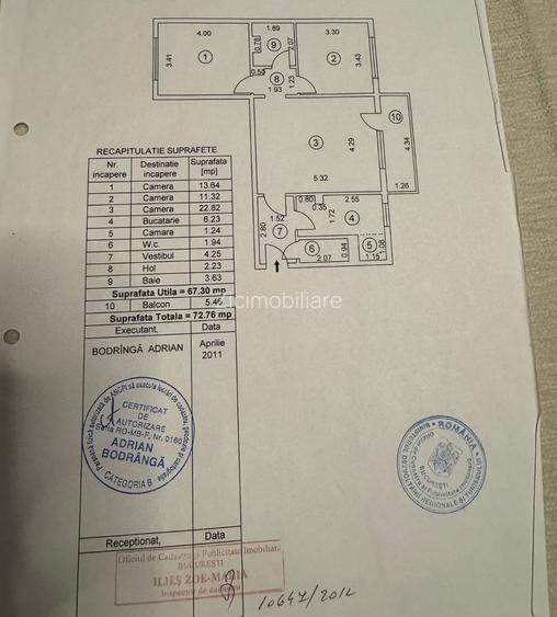 3 Camere 2 Băi  Suprafață 72 mp Mobilat Utilat -5 minute Metrou Favorit - 13