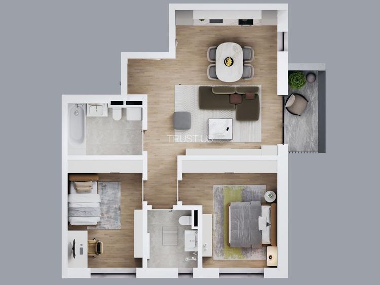 Comision 0% Apartament 3 camere Dumbravita 69 mp utili - 2