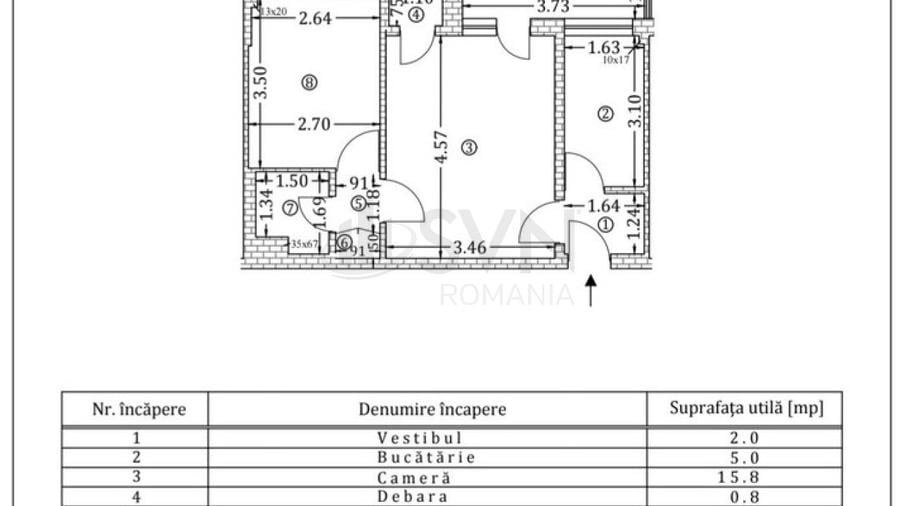 REA1027718 Apartament 2 Camere l Piata Romana l Renovat