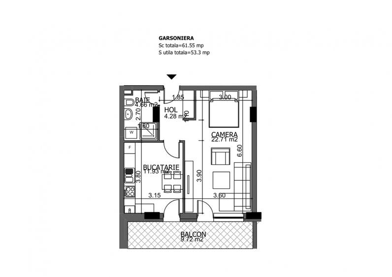 Proiect premium - zona Campus, predare la cheie, aprtament de vanzare.