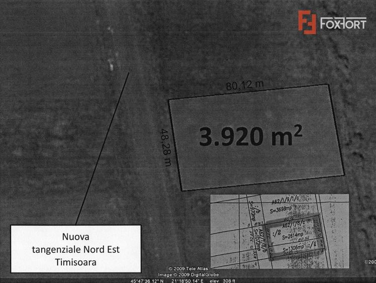 Teren Aeroport 3920 mp cu front stradal la centura de 48,28 ml - ID V5339
