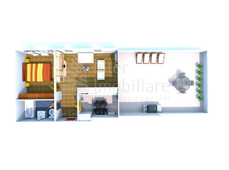 Penthouse cu 2 camere Platou Galata Cod 157246