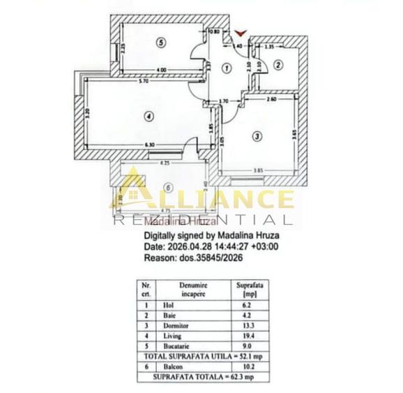 Apartament premium de vânzare în Grand Krysta| 62,3 mp | Parcare