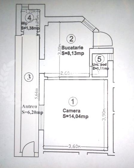 Apartament cu 1 camera la casa | Decomandat | Parcare | Zona Garii