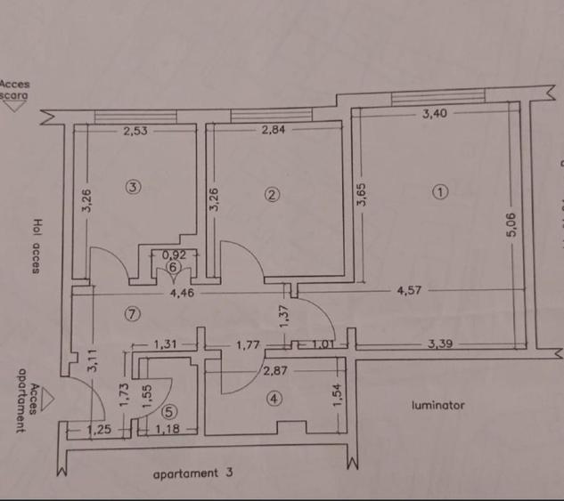 Apartament 2 camere decomandat