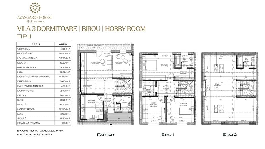 Vilă 5 camere | Finalizată | 179mp utili | Curte 160mp | AVANGARDE FOREST - 16