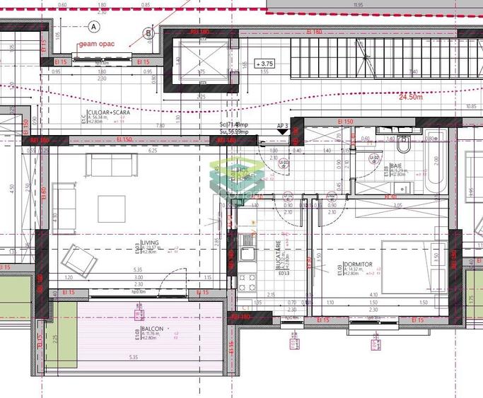 Zona Romana, apartament cu 2 camere de vanzare, 82 mp construiti - 7