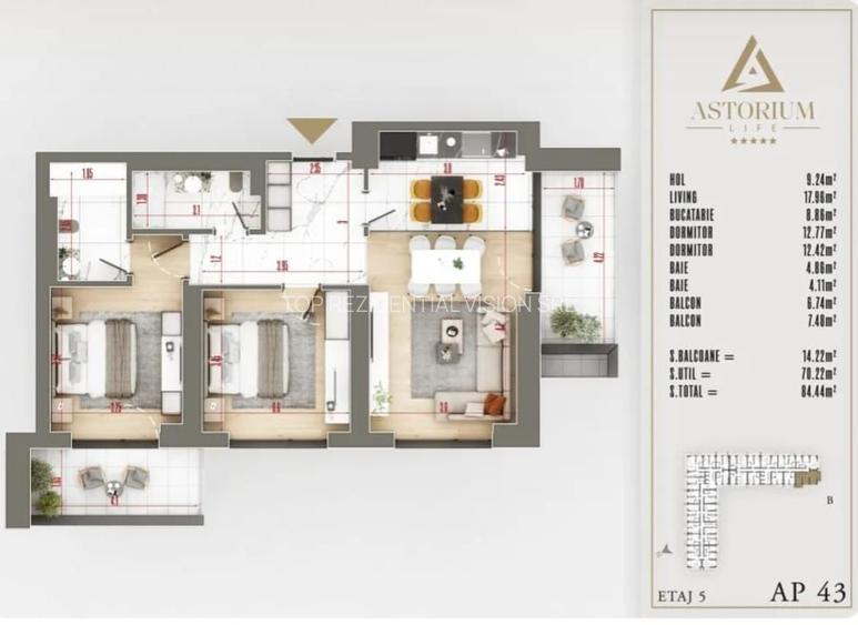 AP. 3CAM. IN PROIECT UPPER PREMIUM FINALIZAT / ASTORIUM,PALLADY! - 2