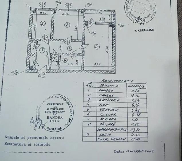 1 Decembrie - Ozana - 2 camere ,58mp